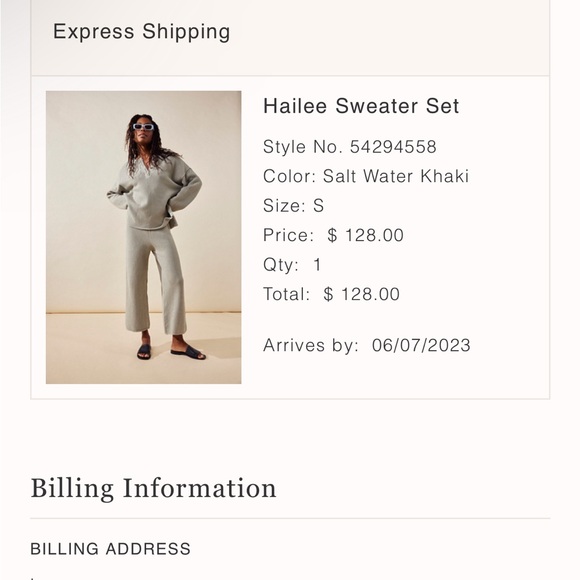 Free People Hailee Sweater Set - size small - color: salt water khaki - Picture 6 of 6